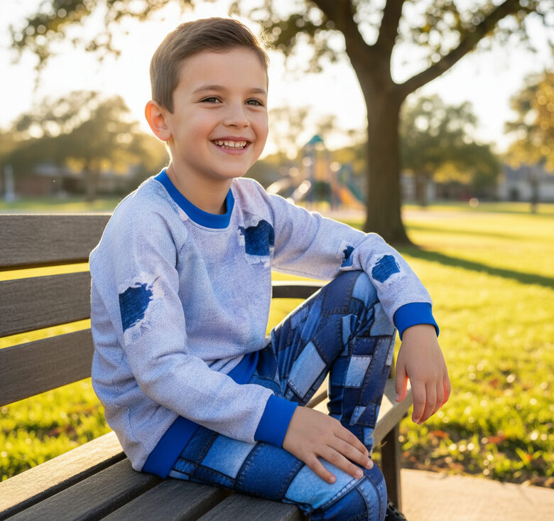 Apģērbu komplekts Džinsu stils, 2-daļīgs